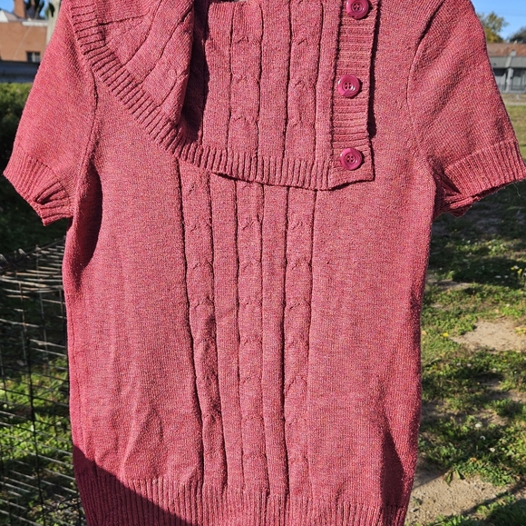 Dressbarn short sleeve cowl neck sweater - Picture 7 of 7